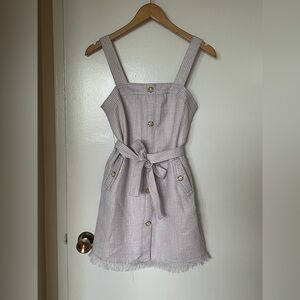 Cute Lavender Tweed Short Dress